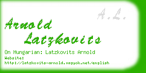 arnold latzkovits business card